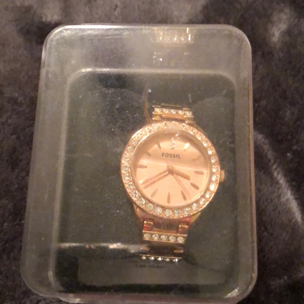 FOSSIL JESSE ROSE-TONE STAINLESS STEEL WATCH - Picture 6 of 6